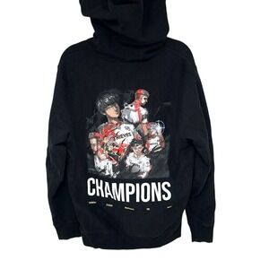 100 Thieves Mens Black 2021 North American Champions Graphic Hoodie Size Large